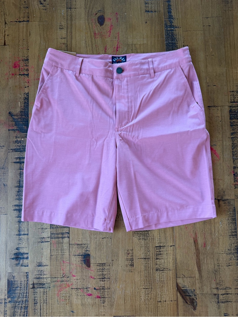 Faherty Pink Flat-Front Casual Shorts